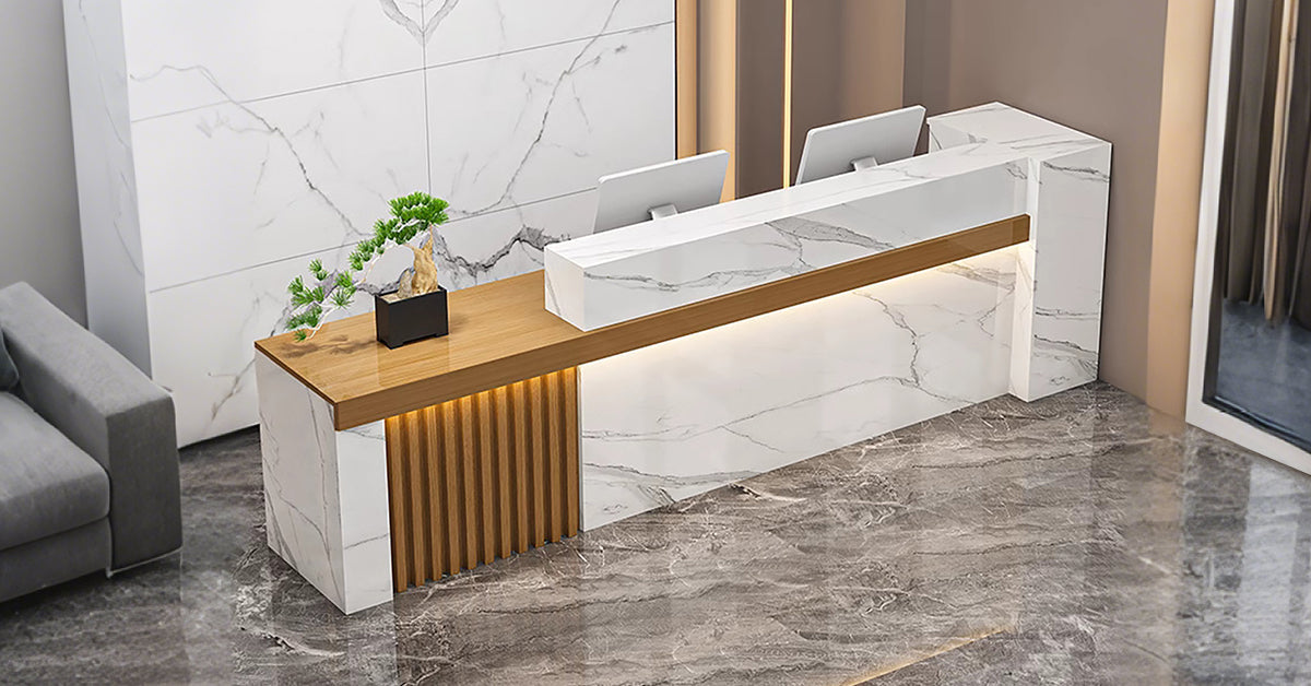 Modern Office Reception Desk with Counter: Stylish & Functional Guide ...