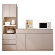 Sideboard cabinet angled view with solid hardwood frame