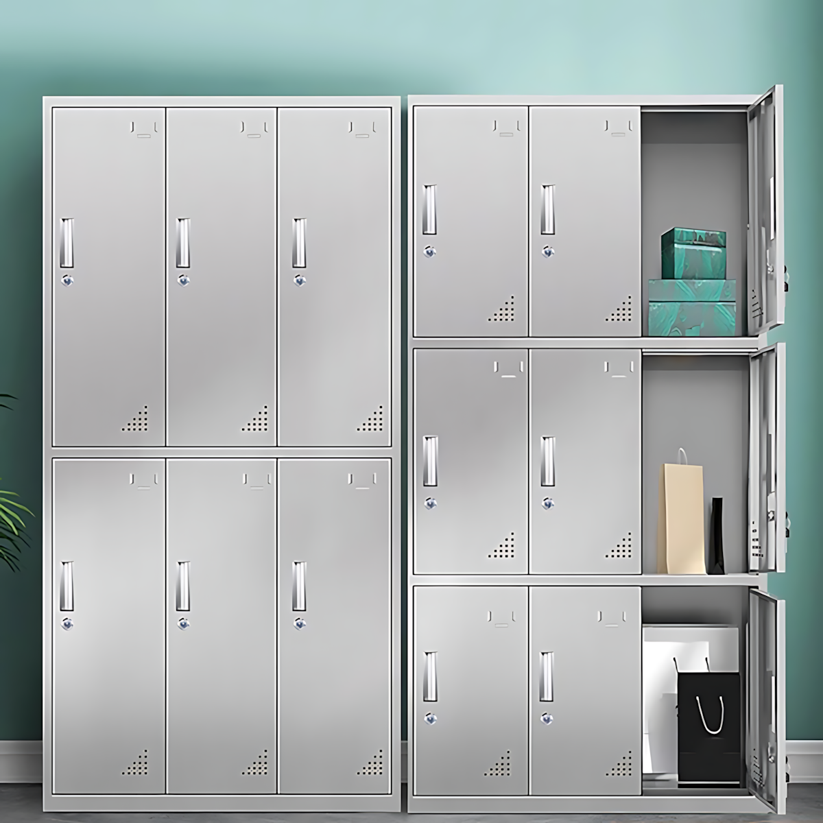 Minimalist Stainless Steel Locker with Lock for Hospital Changing Rooms