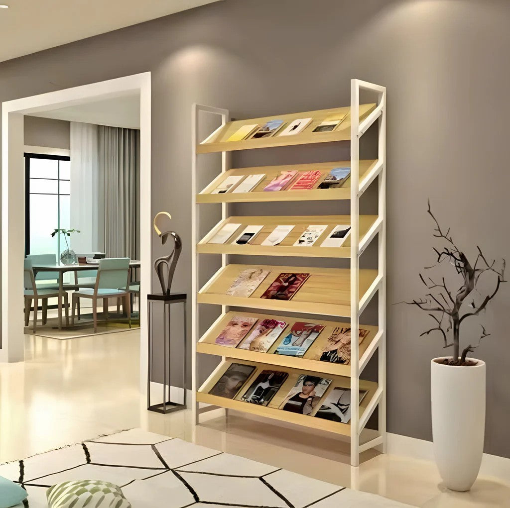 Floor-Standing Multi-Shelf Display Bookshelf for Home or Office ...