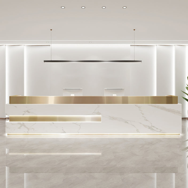 Modern reception desk front view