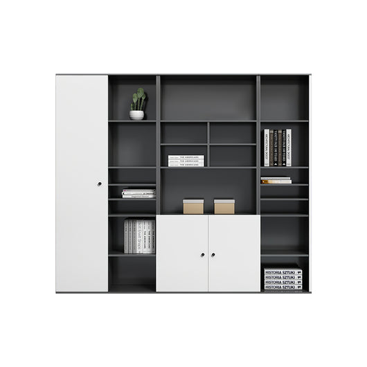 Modern L-Shaped Executive Desk with Side Storage & Modesty Panel zimasya