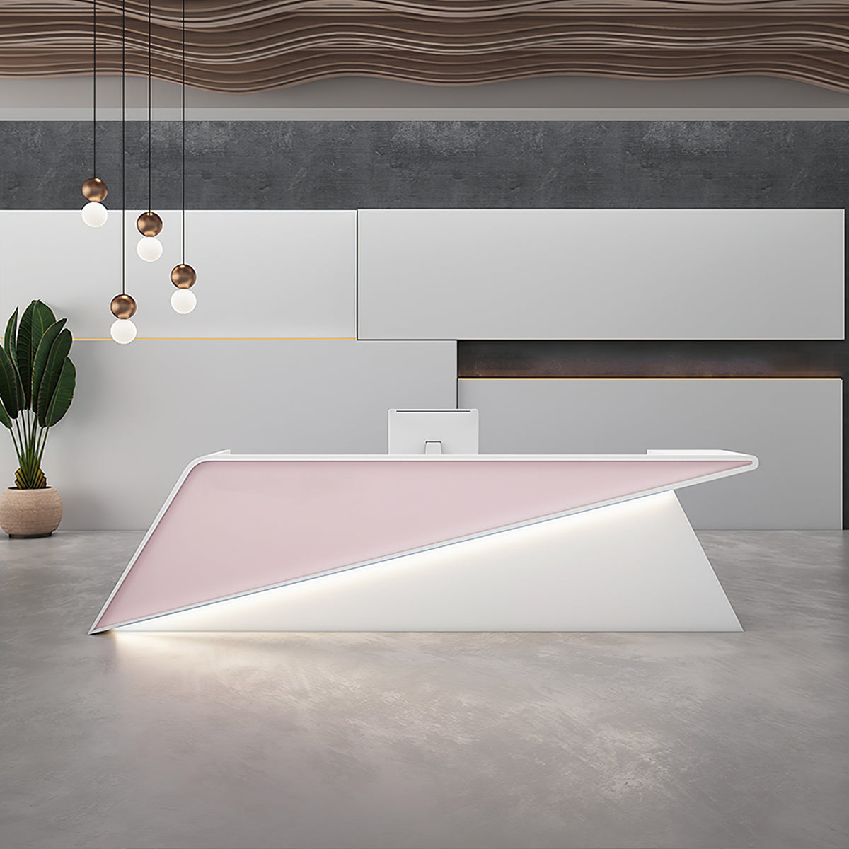 Unique Triangular Reception Desk - Enhance Your Workspace Uniqueness ...