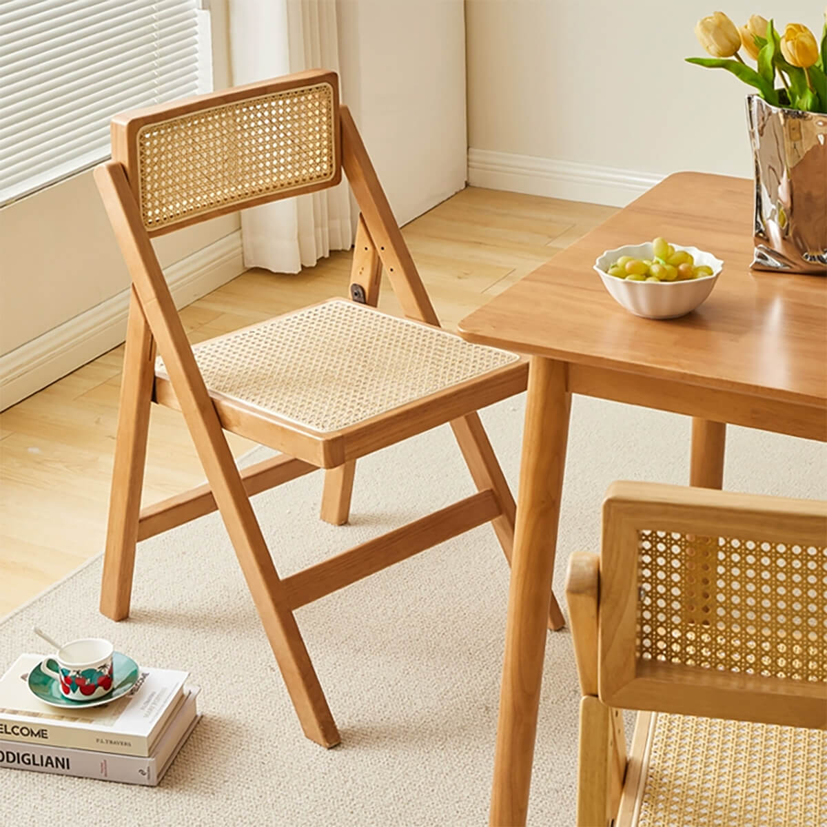 Vintage Solid Wood Folding Dining Chair