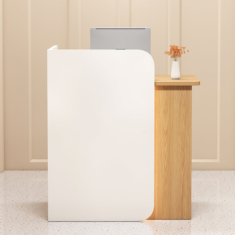 Minimalist Small Retail Checkout Counter with Lockable Drawers