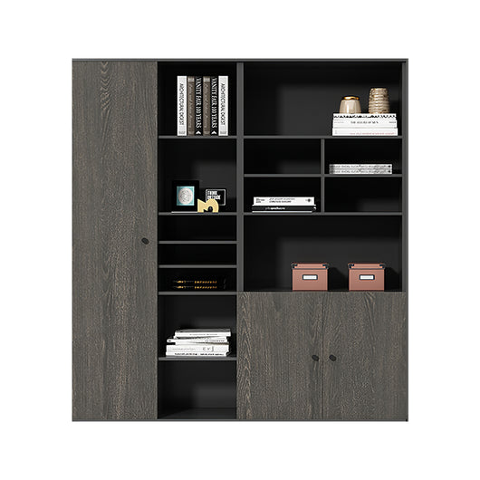 Modern L-Shaped Executive Desk with Side Storage & Modesty Panel zimasya