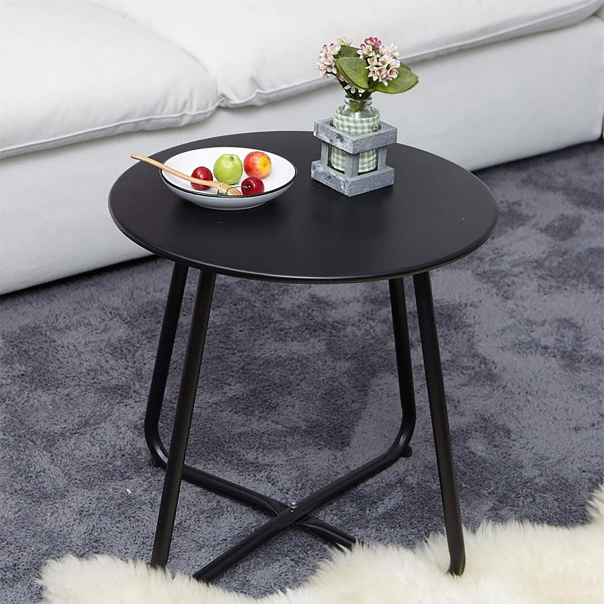Round Coffee Table with Water-Resistant & CARB-Compliant for Living Room