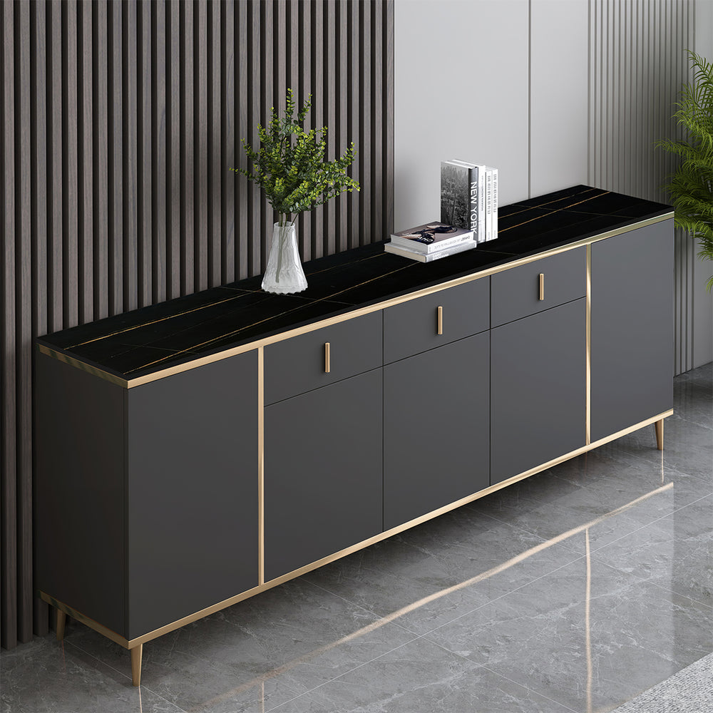 Modern Living Room Storage Cabinet with Raised Legs for Household Organizer