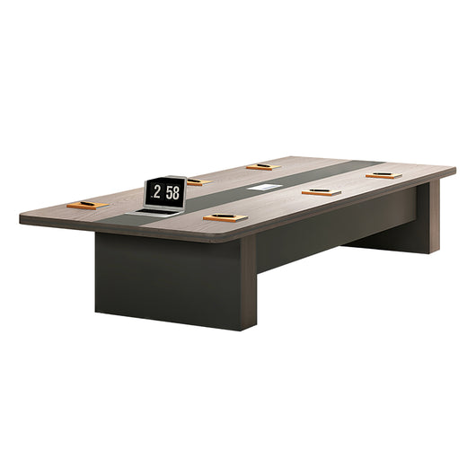 Luxury Long Office Conference Table with Side Storage Ziamsya