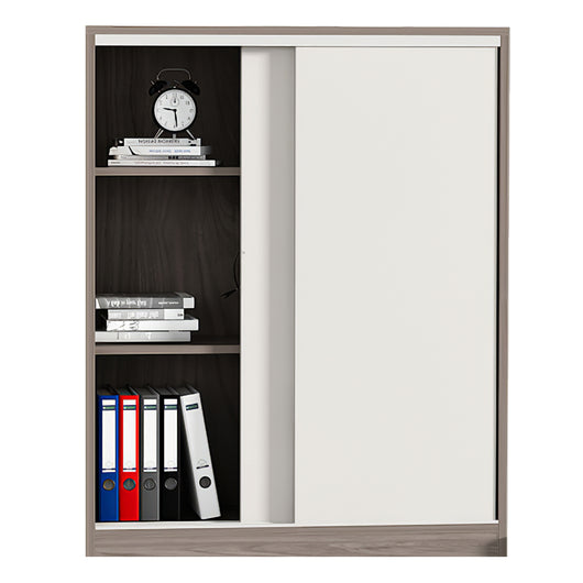 Wooden Office Small File Storage Cabinet with Sliding Doors Zimasya