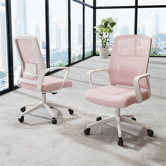 Minimalist Mobile Computer Office with Nylon Base and Casters Zimasya