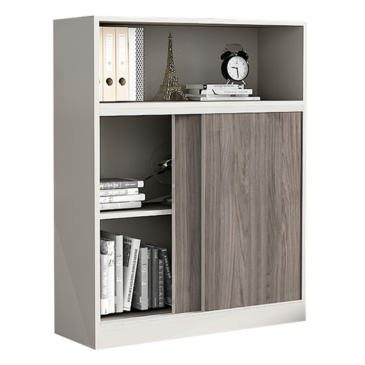 Wooden Office Small File Storage Cabinet with Sliding Doors Zimasya