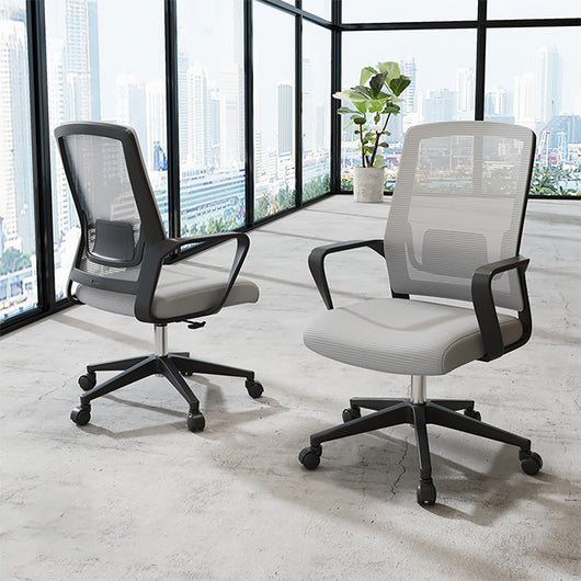 Minimalist Mobile Computer Office with Nylon Base and Casters Zimasya
