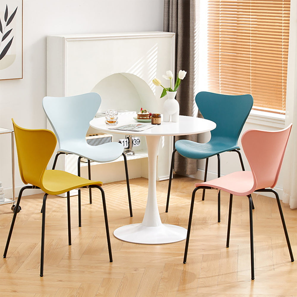 Metal Leg Stackable Outdoor Dining Chair