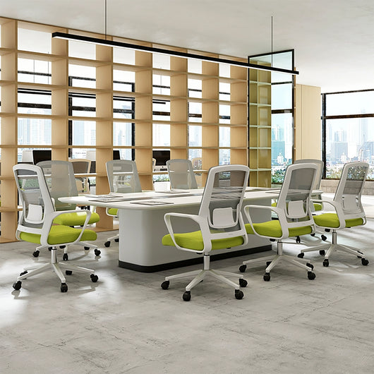 Minimalist Mobile Computer Office with Nylon Base and Casters Zimasya