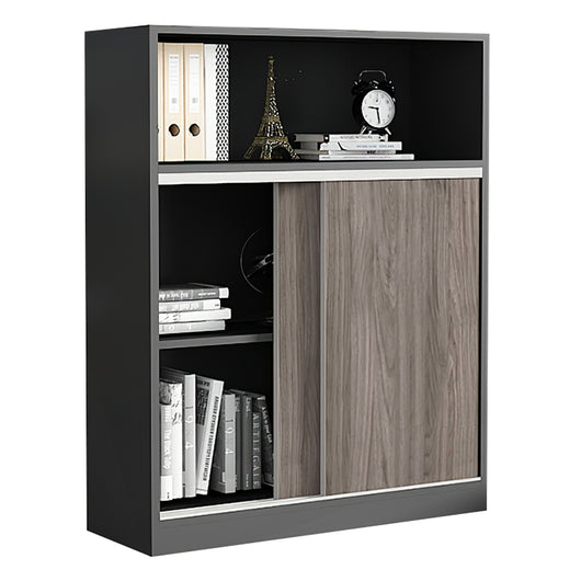 Wooden Office Small File Storage Cabinet with Sliding Doors Zimasya