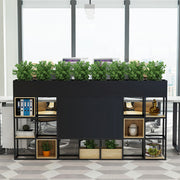 Multi-functional iron frame divider storage shelf front view