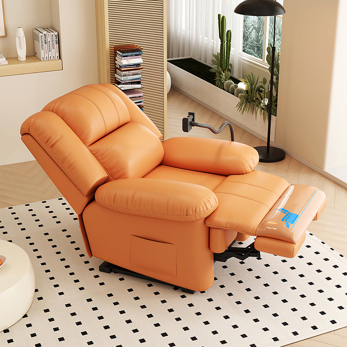 Reclining Sofa with Recliner, Footrest & Multi-Functional for Living Room