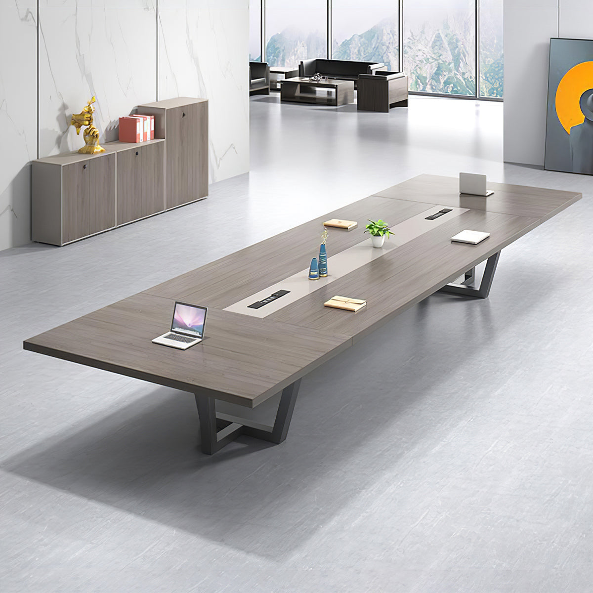 Creative Frame Rectangular Conference Table for Office Meeting Rooms