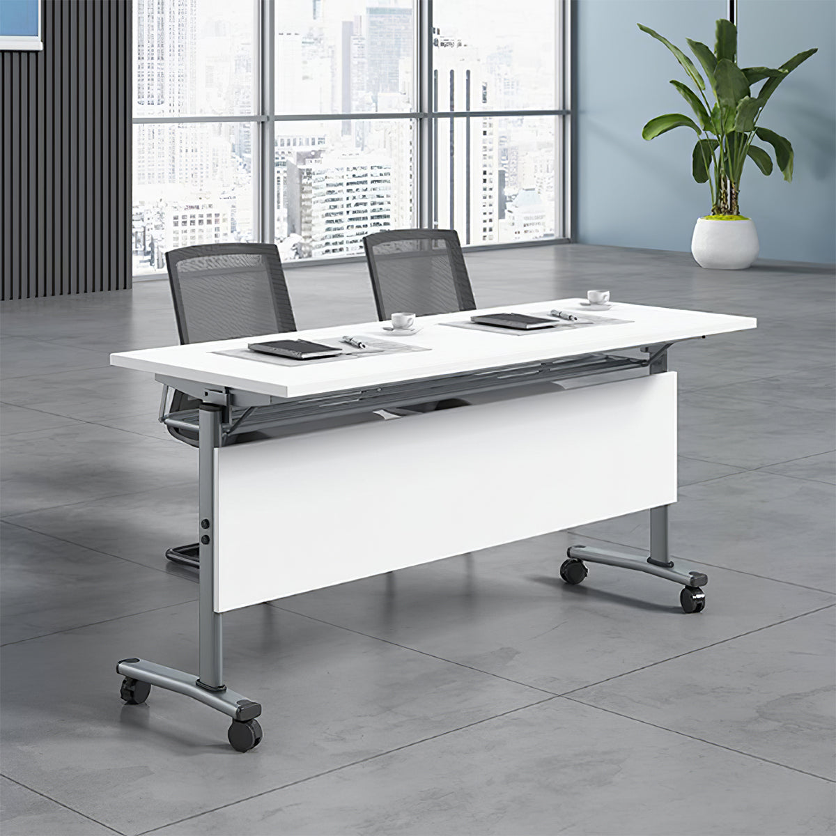 Multi-Functional Foldable Office Training Table with Wheels