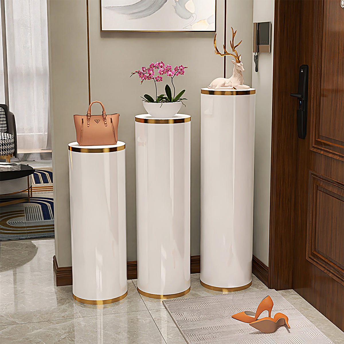 Shoe Storage Cabinet with Rotating, Adjustable Shelves & CARB-Compliant for Bedroom