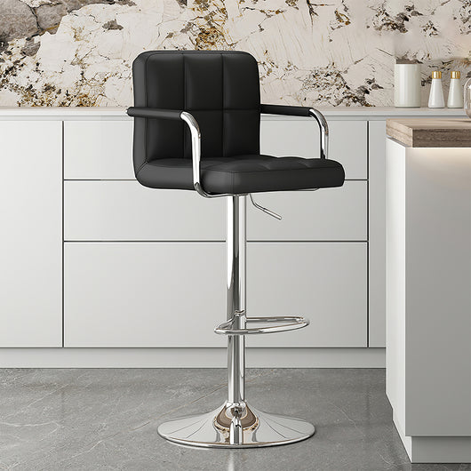 Adjustable Bar Stool with Backrest & Swivel for Commercial and Home Zimasya
