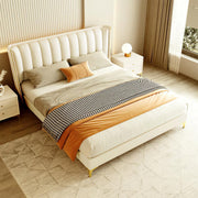 Platform bed frame front view