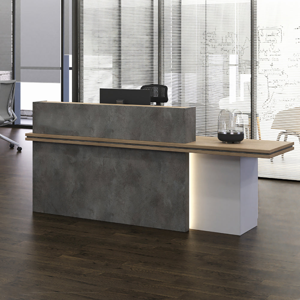 Modern Office Reception Desk with Storage for Office Reception Area（Sale Event）