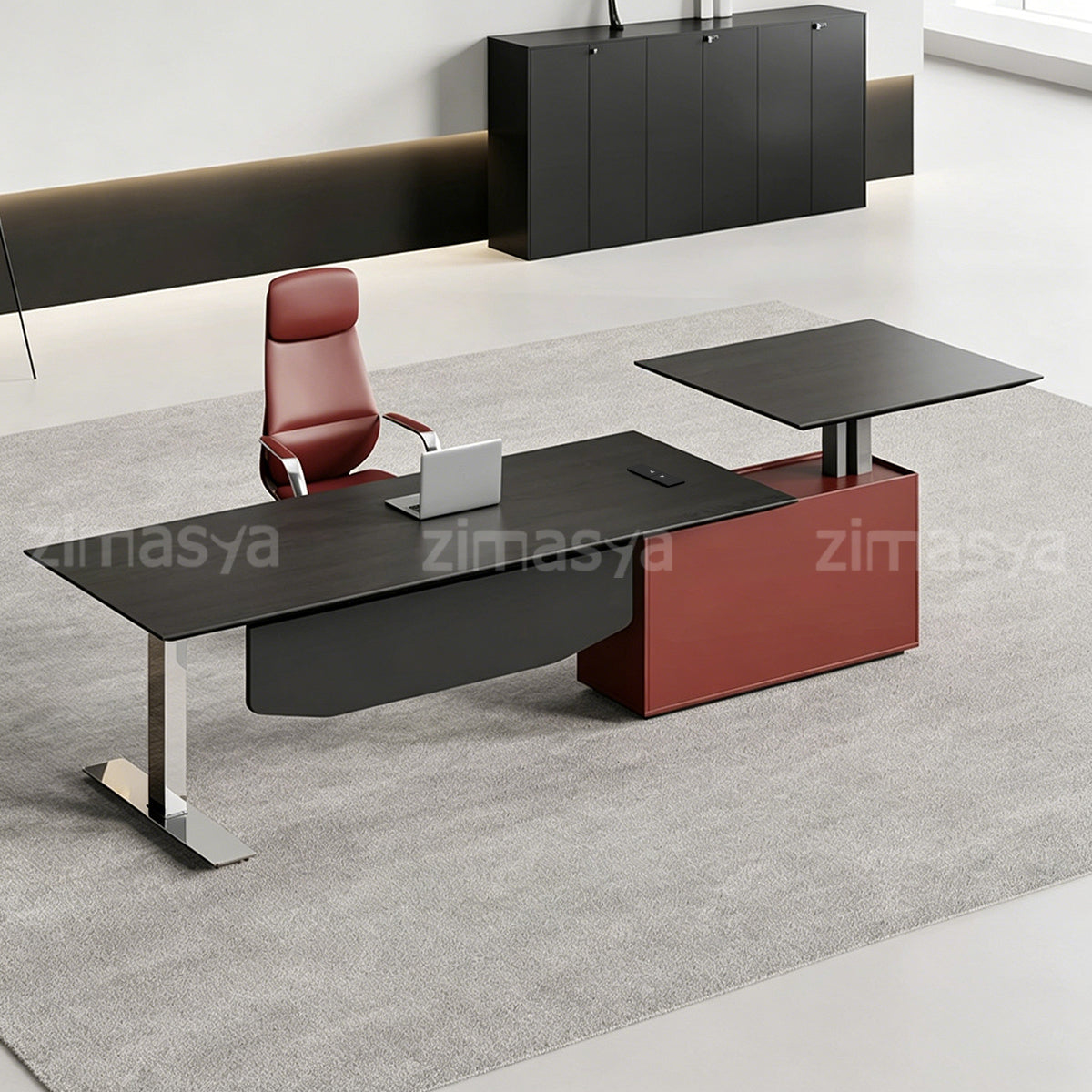 Smart Height Adjustable Executive Desk with Side Lift Platform