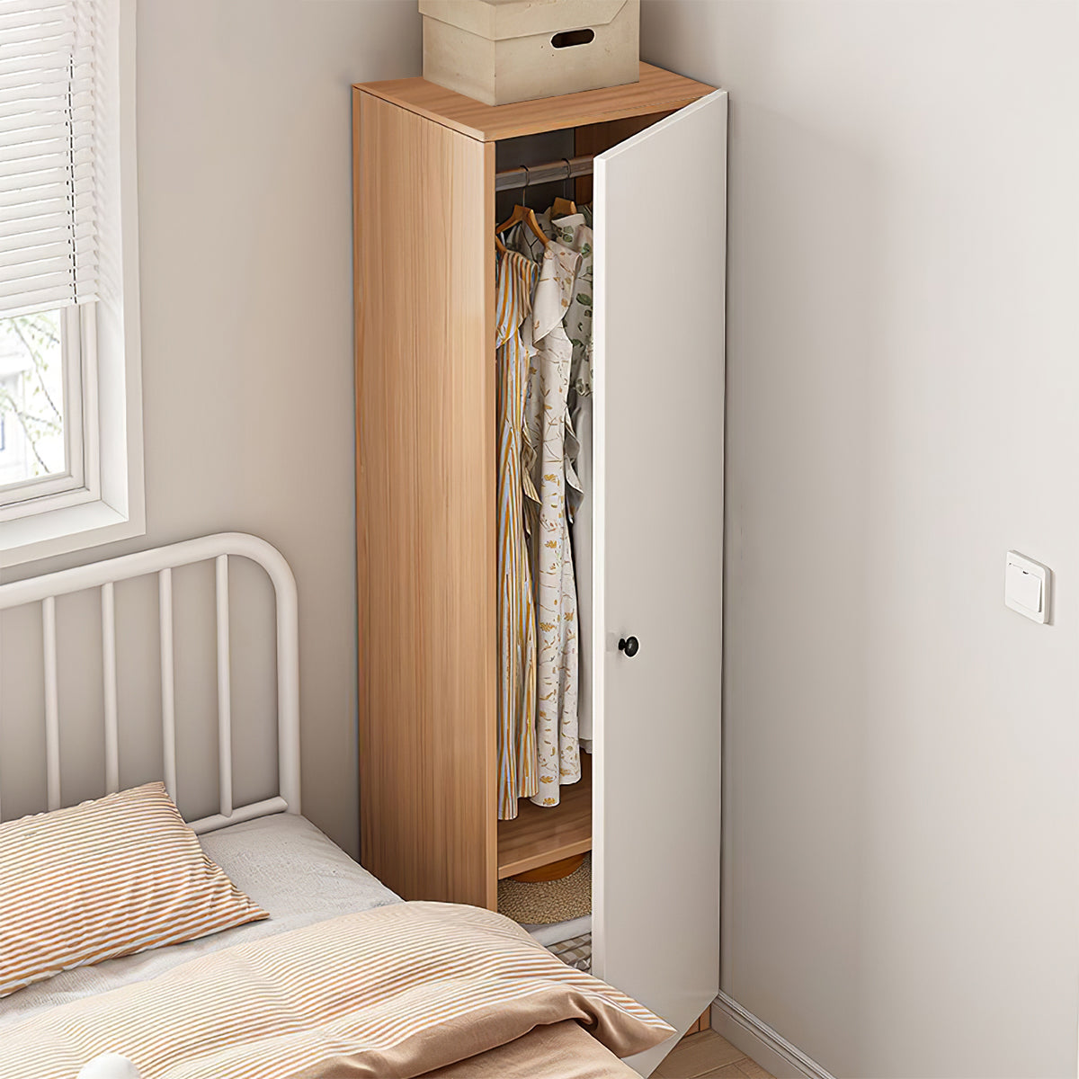 Modern Apartment Bedroom Small Single-Door Wardrobe