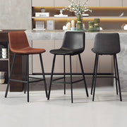 Adjustable Bar Stool with Backrest, Scratch-Resistant & Footrest for Kitchen Island