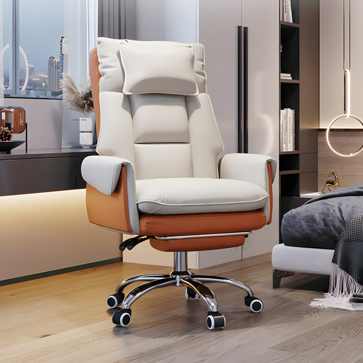 Modern Swivel Office Chair with Adjustable Height for Office and Home