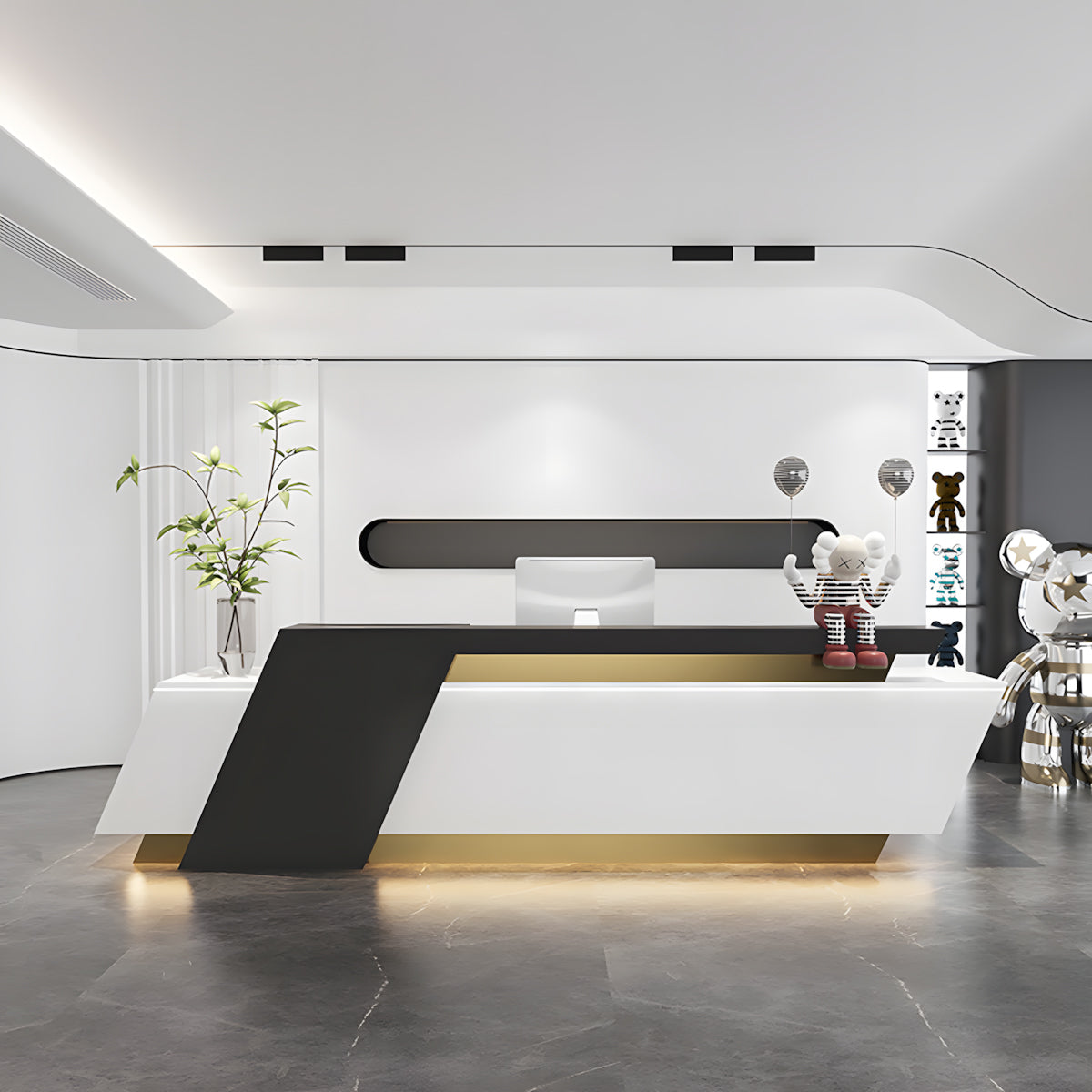 Unique Design Reception Desk and Customizable Bar Direction