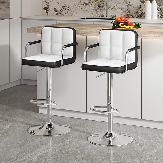 Adjustable Bar Stool with Backrest & Swivel for Commercial and Home Zimasya