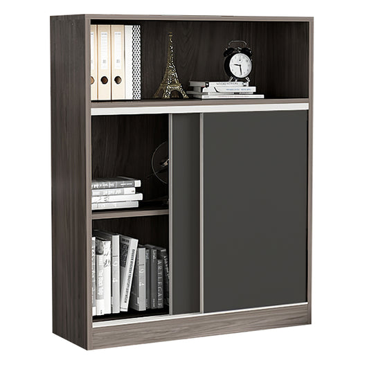 Wooden Office Small File Storage Cabinet with Sliding Doors Zimasya