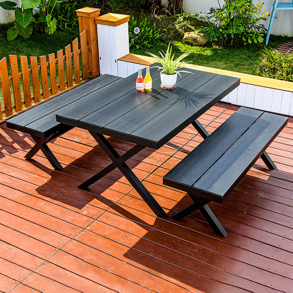 Steel Frame Outdoor Table and Chairs Set