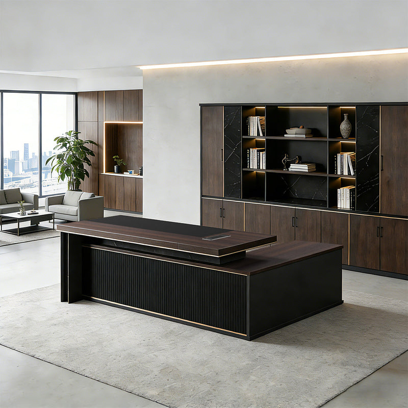 Executive Desk, main product view, for executive office workspace, modern executive office furniture