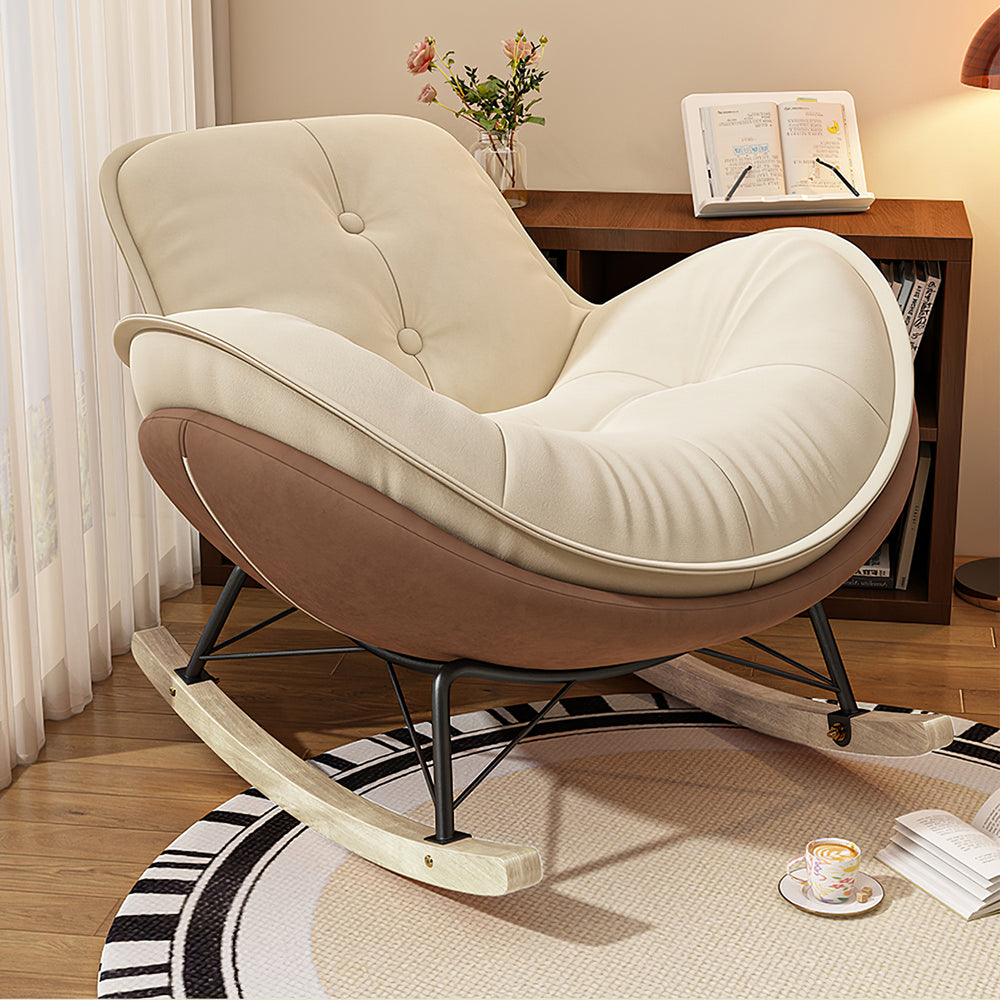 Modern Rocking Recliner Chair Armless Lounge Chair for Living Room