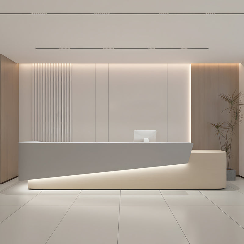 Modern reception desk front view