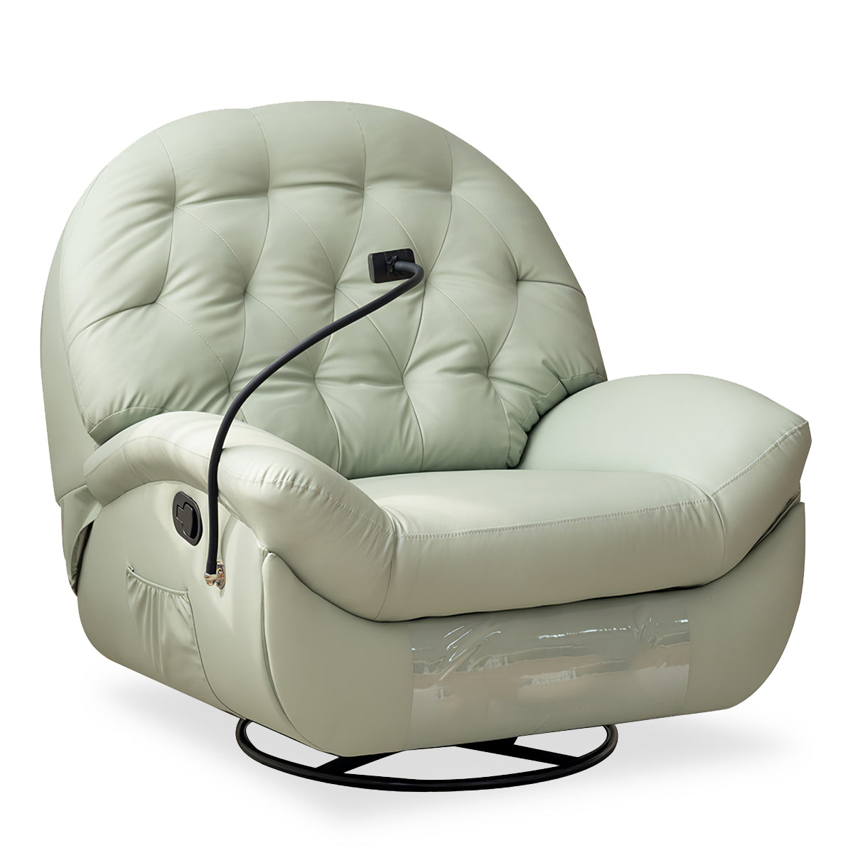 Half-Round Backrest Single Recliner Sofa for Resting or Home