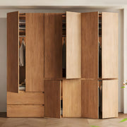Modern wardrobe closet storage detail view