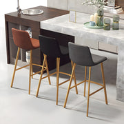 Adjustable Bar Stool with Backrest, Scratch-Resistant & Footrest for Kitchen Island