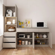 Sideboard cabinet storage detail view