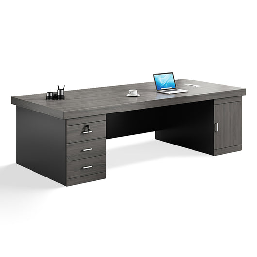 Minimalist Executive Office Desk with Drawers and Cabinet Zimasya