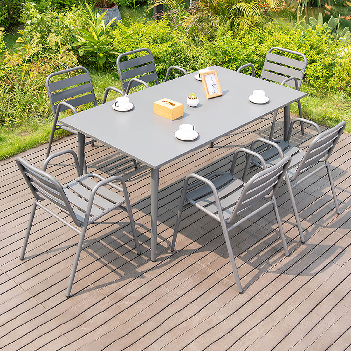 Carbon Steel Anti-corrosion Outdoor Dining Set