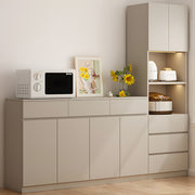 Sideboard cabinet LED accent lighting detail close-up