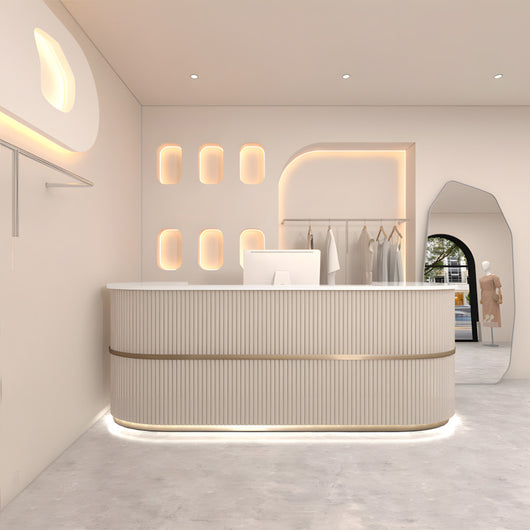 Sleek Beauty Salons Curved Front Desk...