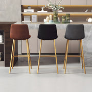 Adjustable Bar Stool with Backrest, Scratch-Resistant & Footrest for Kitchen Island