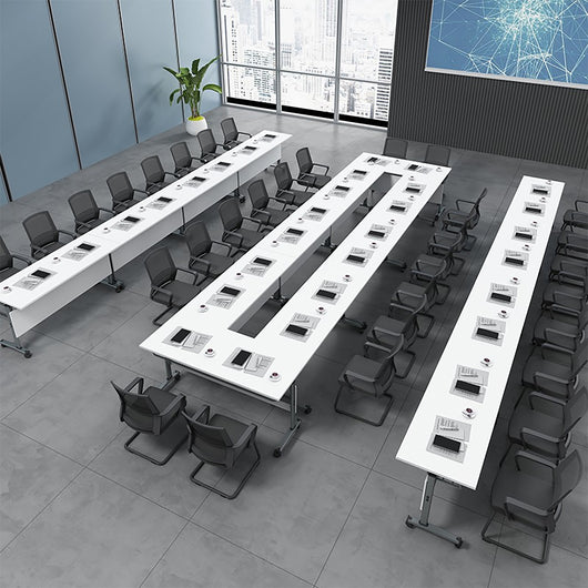 Multi-Functional Foldable Office Training Table with Wheels Zimasya