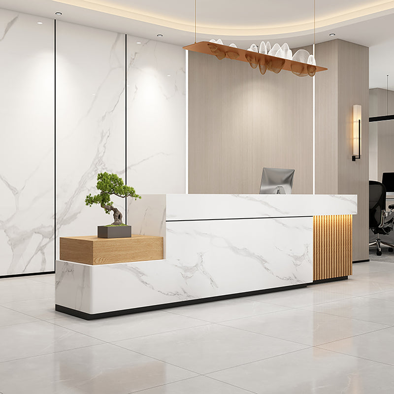 Modern reception desk front view